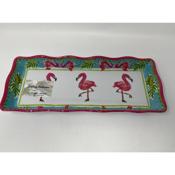 Tommy Bahama Melamine Flamingo Serving Platter - NEW - Picture 1 of 3